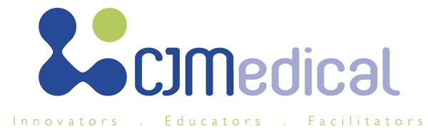 CJ Medical logo with words - Innovators, Educators, Facilitators